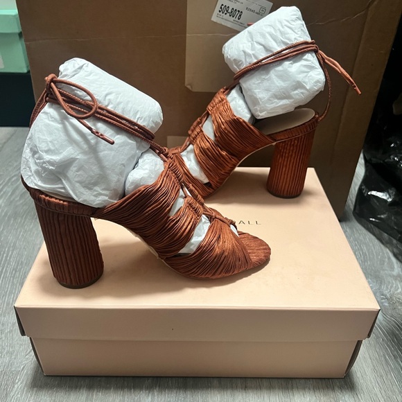 Loeffler Randall Teresa Pleated Lace-up Sandals - Picture 7 of 10